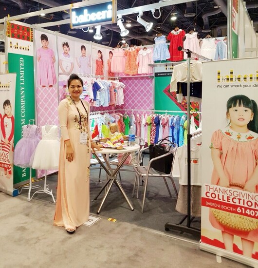 First images of Babeeni booth at Sourcing at Magic (Aug 2016)